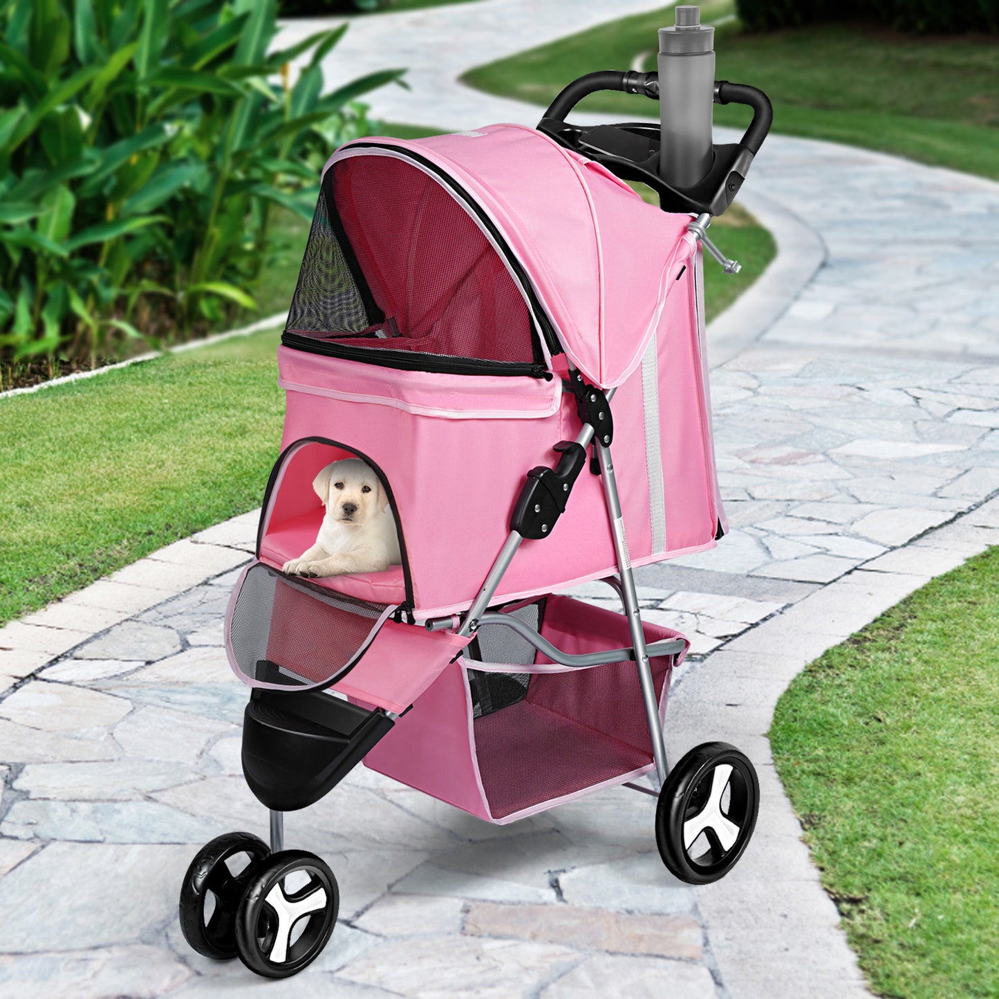 Dog Stroller – Foldable Outdoor Pet Stroller for Dogs & Cats
