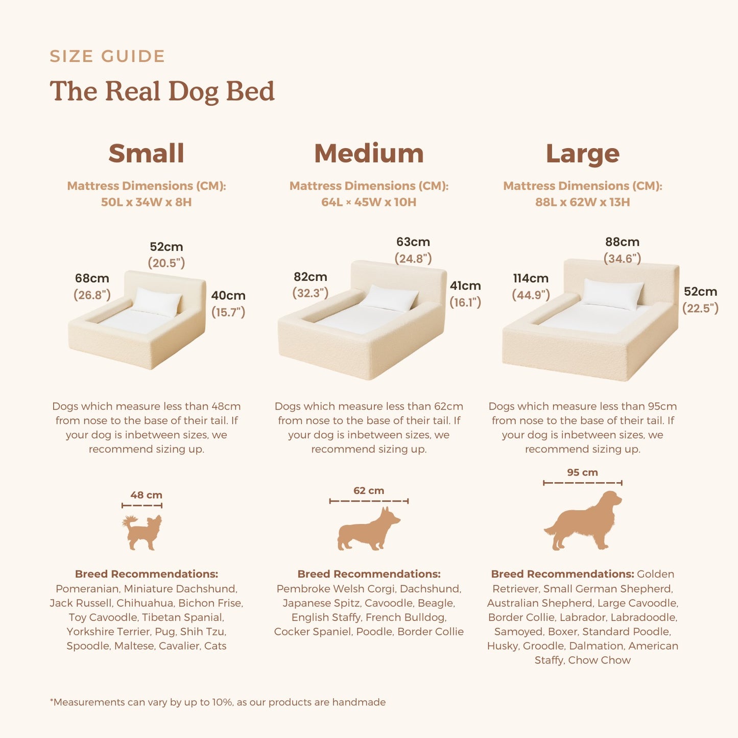 Dog Bed – Rectangular Bolster Pet Sofa Bed for Dogs & Cats