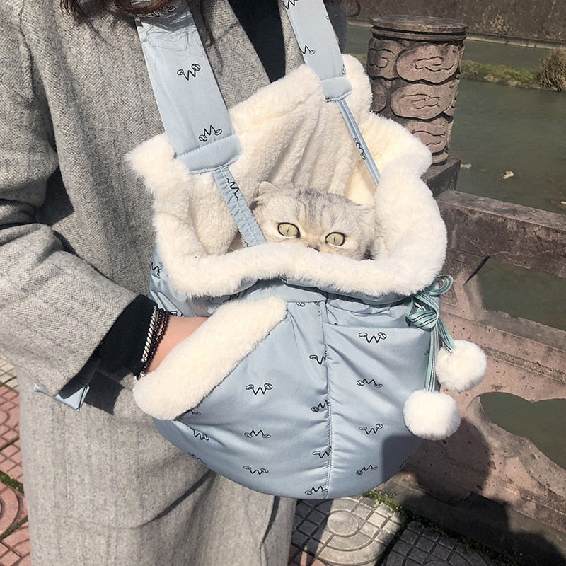 Dog Front Carrier – Warm Winter Pet Carrier Backpack for Cats & Dogs