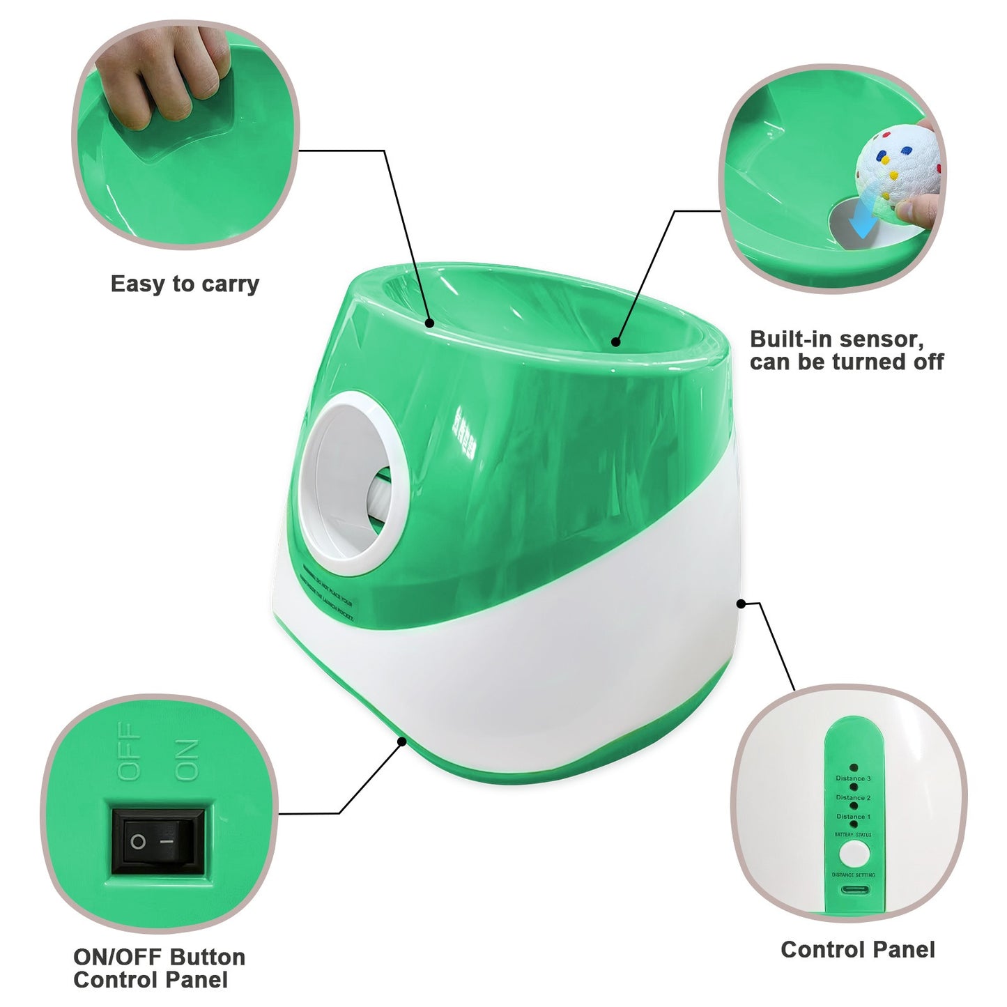 Dog Ball Launcher – Interactive Fetch Toy with 3 Tennis Balls