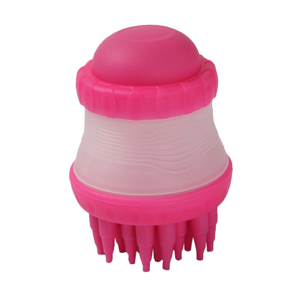 Dog Bath Brush – Massage Grooming Brush with Paw Cup