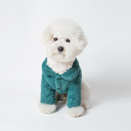 Dog Clothes – Lapel Flannel Cotton Suit for Small Dogs