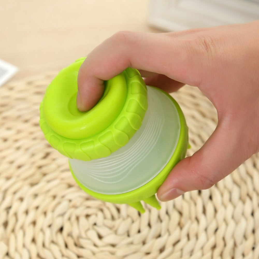 Dog Bath Brush – Massage Grooming Brush with Paw Cup