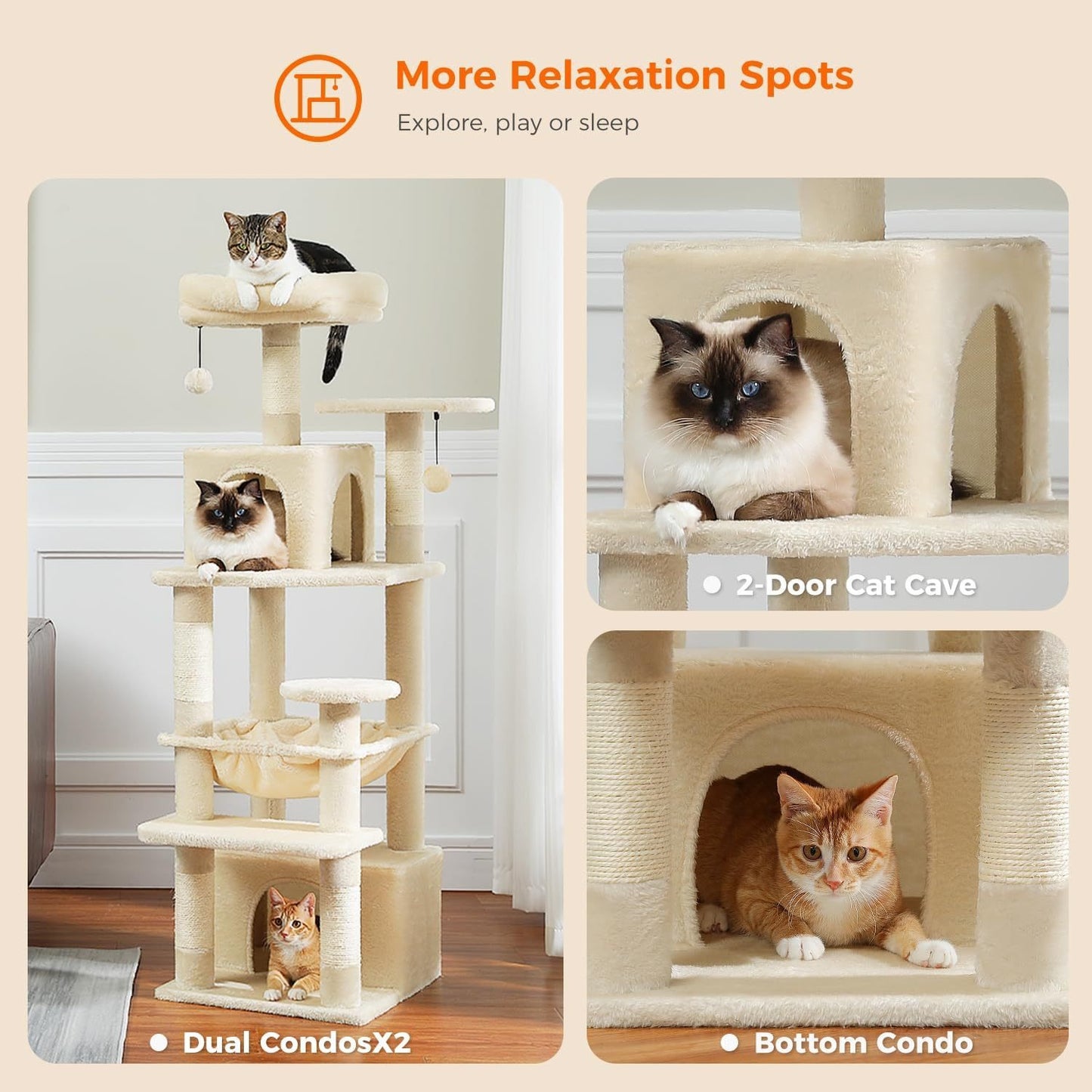 Modern Cat Tree – Minimalist Wooden Cat Tower for Indoor Cats