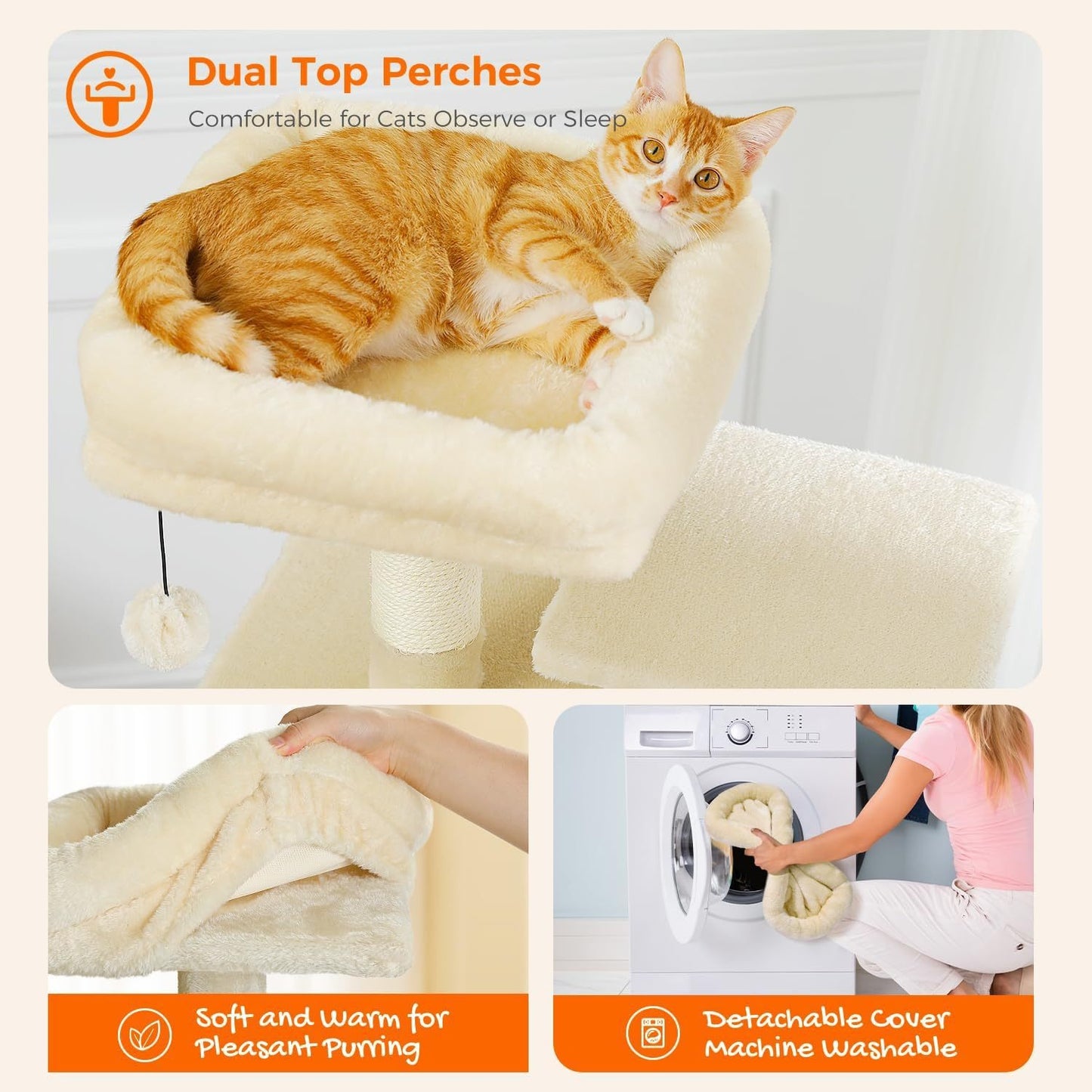 Modern Cat Tree – Minimalist Wooden Cat Tower for Indoor Cats