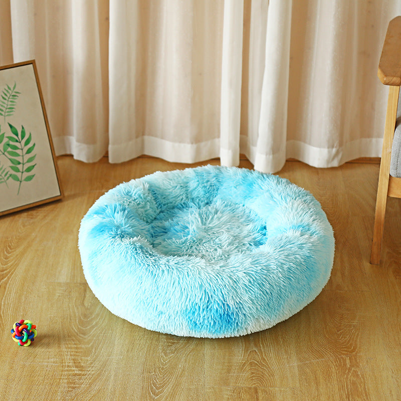 Dog Bed – Round Plush Calming Bed for Small Dogs & Puppies