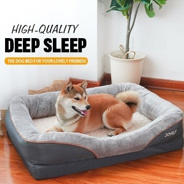 Dog Bed – Two-Tone Four-Sided Pet Sofa Bed for Dogs & Cats