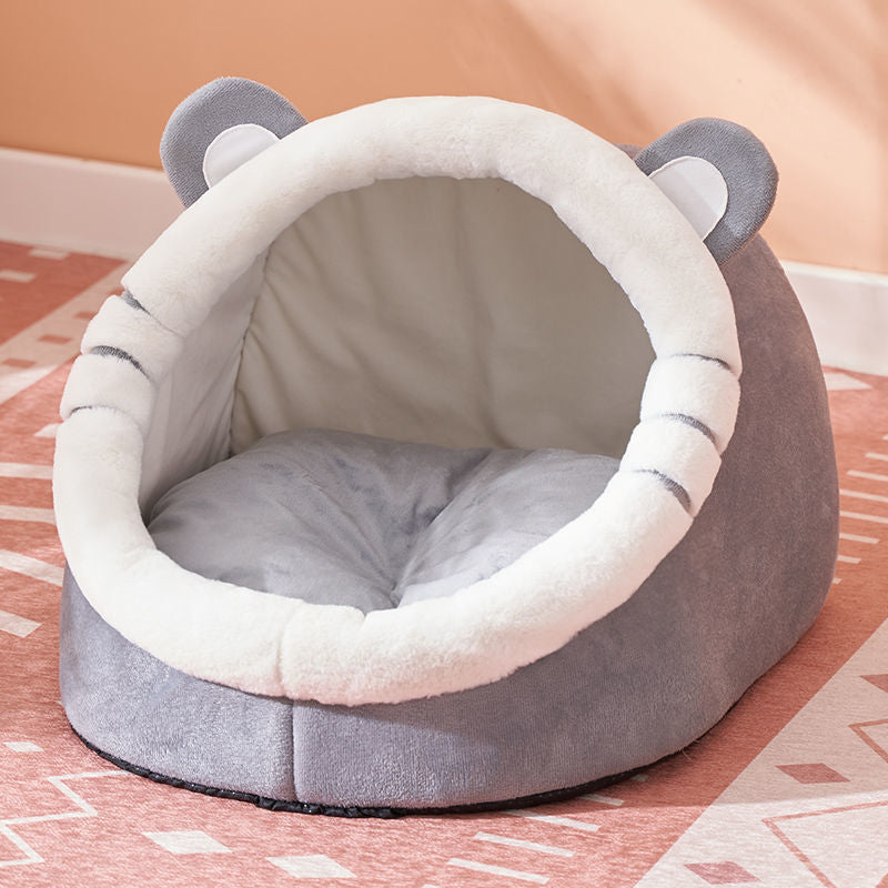 Cat Bed – Semi-Enclosed Cozy Cat Bed for All Seasons