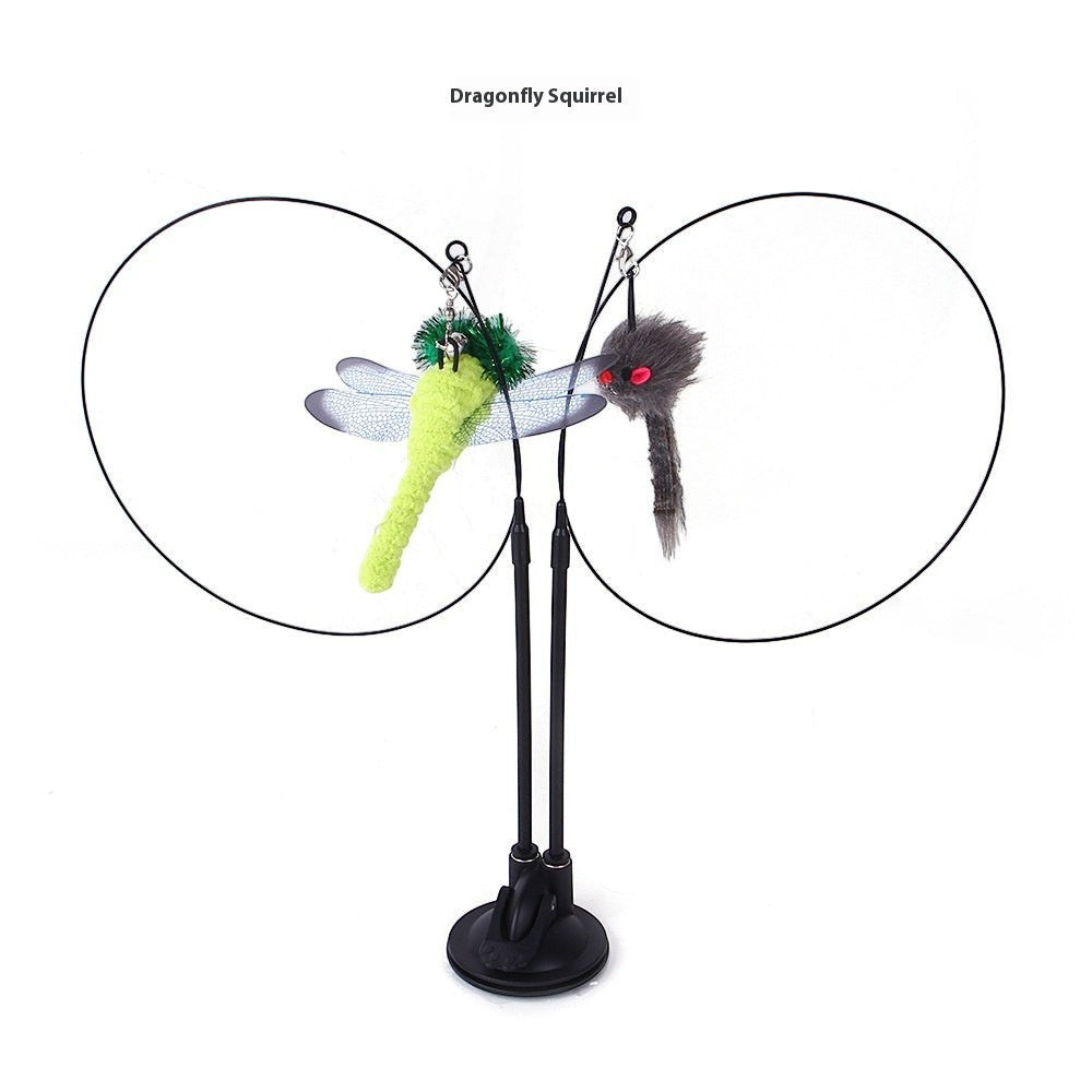 Interactive Cat Toy – Suction Cup Teaser Wand for Indoor Cats