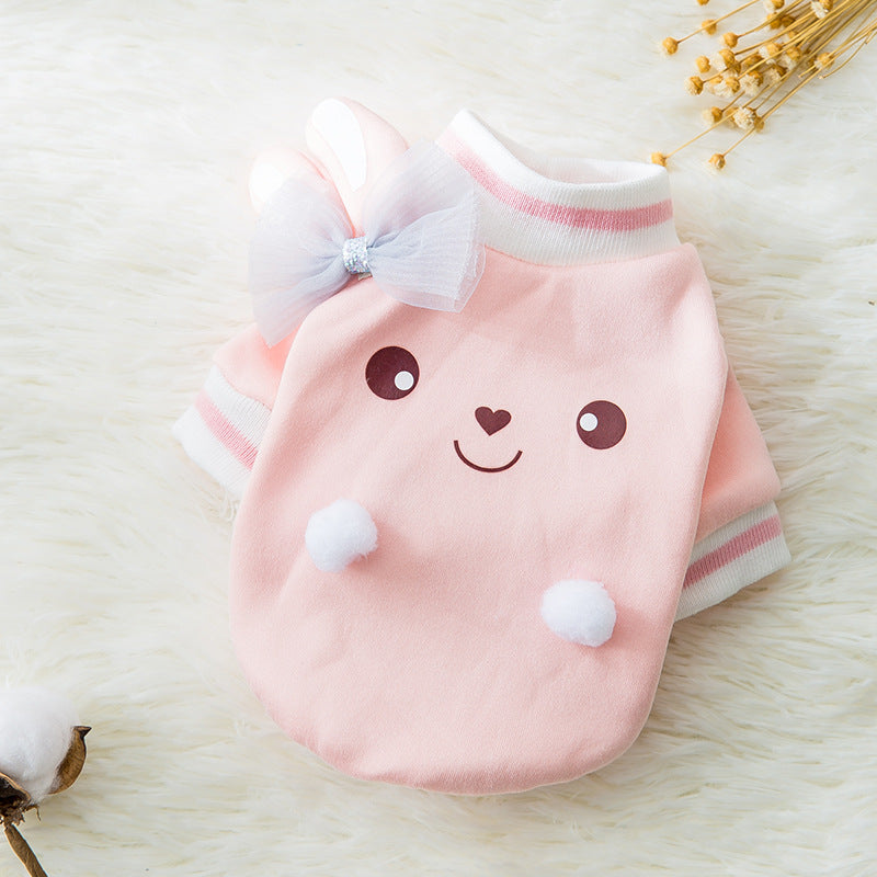 Dog Clothes – Cute Cartoon Sweater for Autumn & Winter