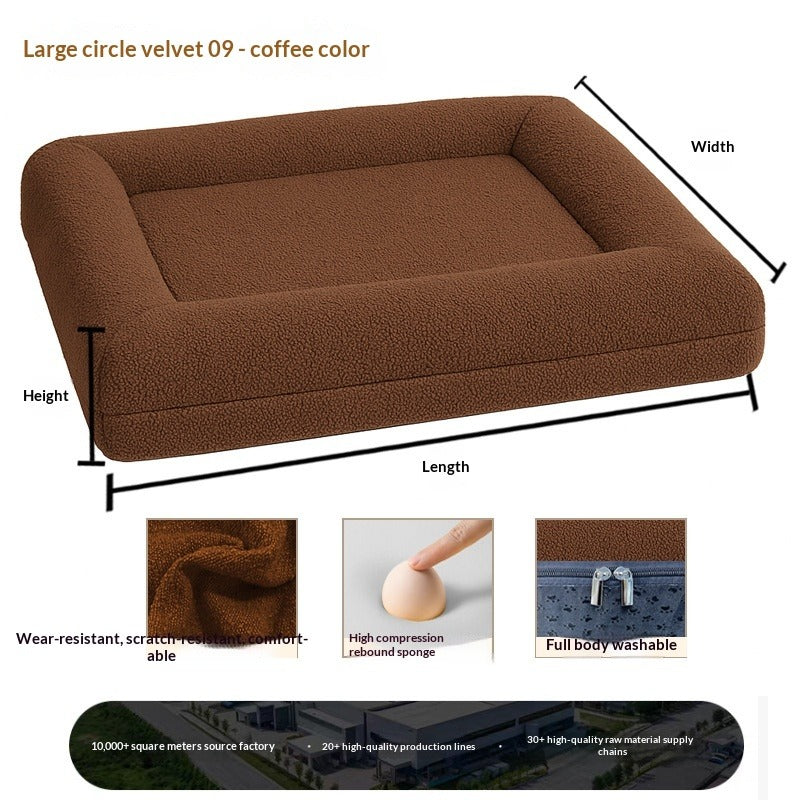 Dog Bed – Plush All-Season Sofa Bed, Removable & Washable