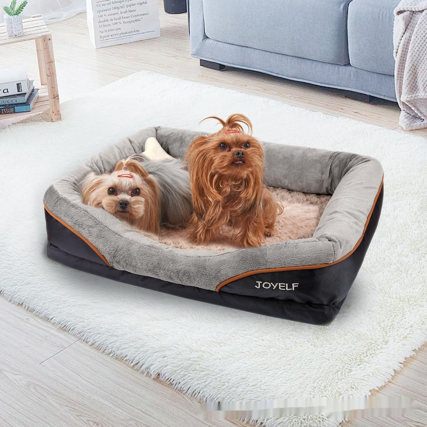 Dog Bed – Two-Tone Four-Sided Pet Sofa Bed for Dogs & Cats