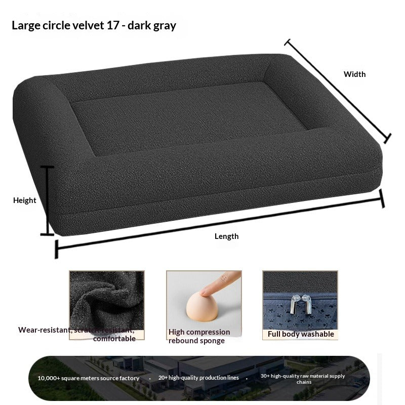 Dog Bed – Plush All-Season Sofa Bed, Removable & Washable
