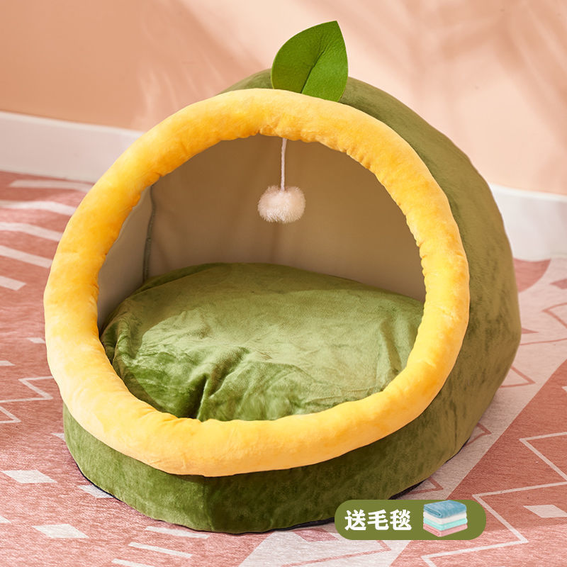 Cat Bed – Semi-Enclosed Cozy Cat Bed for All Seasons