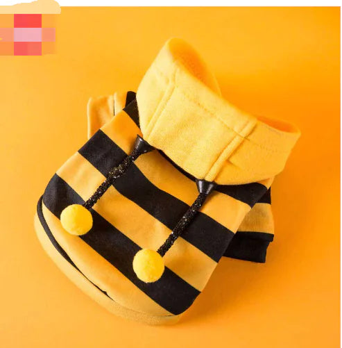 Dog Hoodie – Cute Bee Costume Onesie for Dogs & Cats