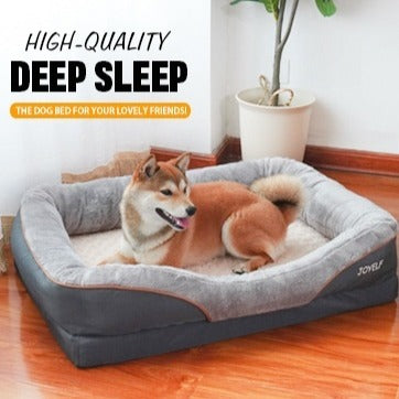 Dog Bed – Two-Tone Four-Sided Pet Sofa Bed for Dogs & Cats