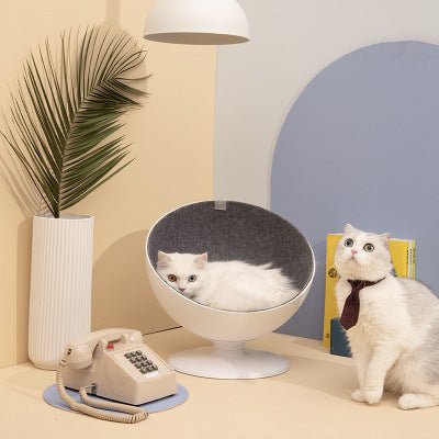 Cat Bed Hammock – Rotating Elevated Cat Bed for Indoor Cats