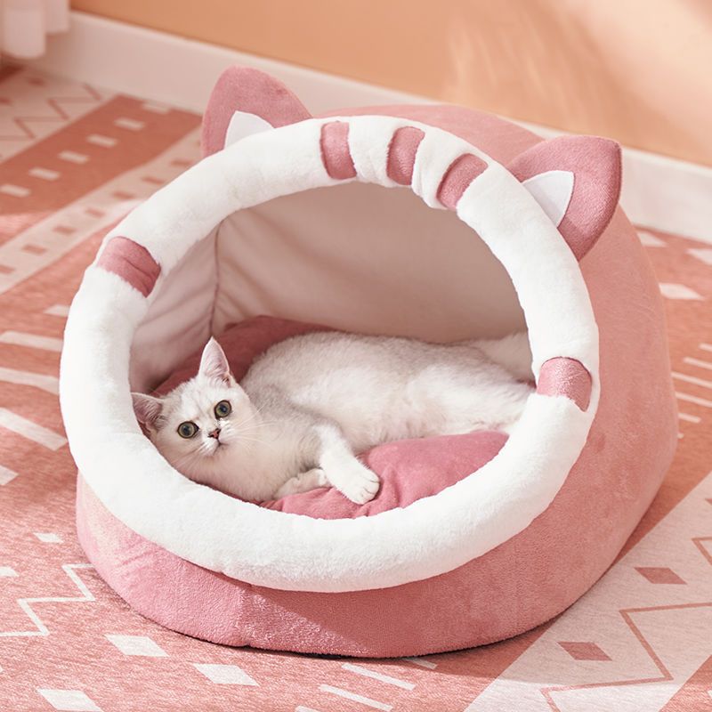 Cat Bed – Semi-Enclosed Cozy Cat Bed for All Seasons