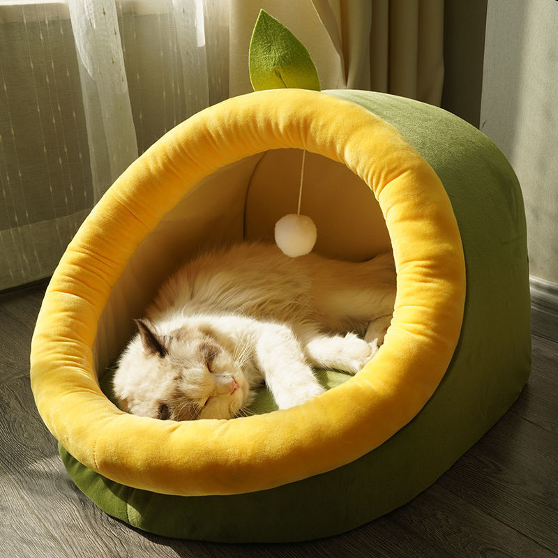 Cat Bed – Semi-Enclosed Cozy Cat Bed for All Seasons