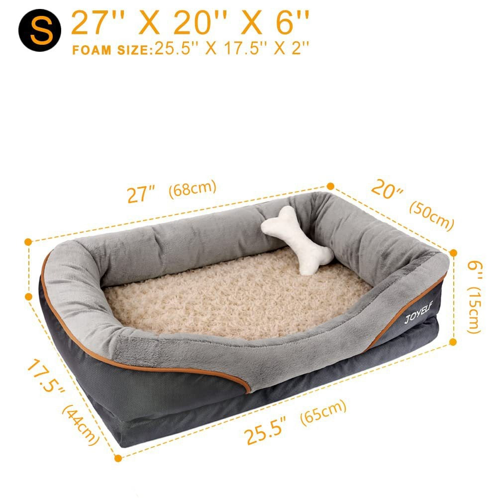 Dog Bed – Two-Tone Four-Sided Pet Sofa Bed for Dogs & Cats