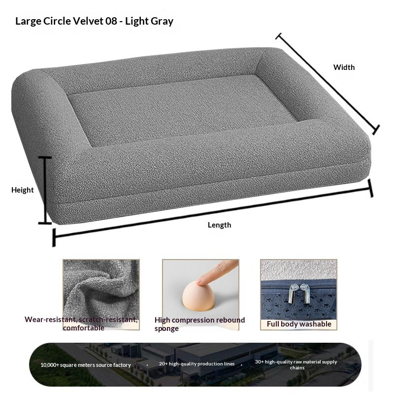 Dog Bed – Plush All-Season Sofa Bed, Removable & Washable