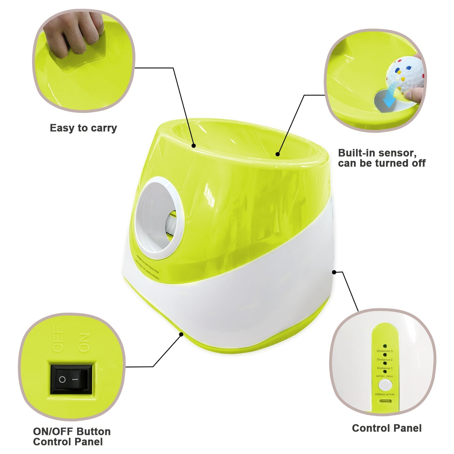 Dog Ball Launcher – Interactive Fetch Toy with 3 Tennis Balls