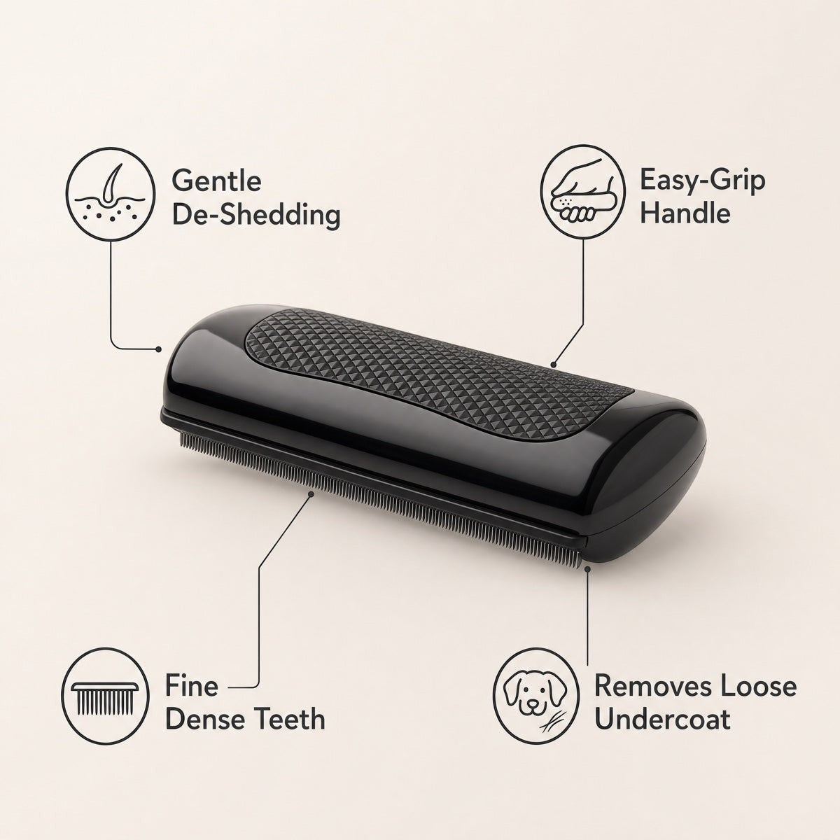 Pet Deshedding Comb – Dual-Sided Grooming Brush for Dogs & Cats
