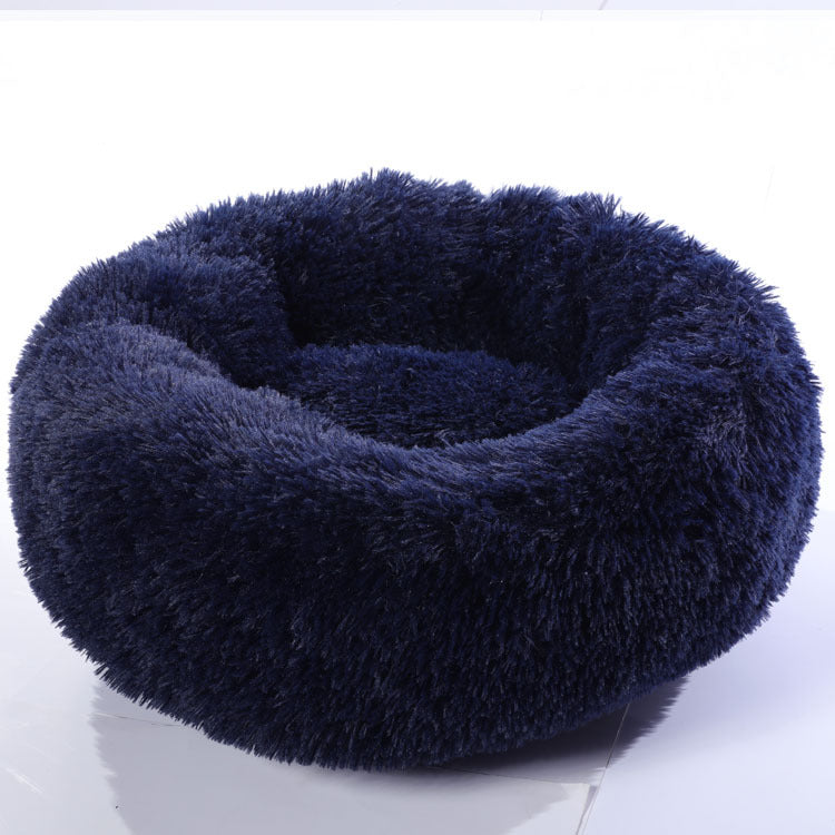 Dog Bed – Round Plush Calming Bed for Small Dogs & Puppies